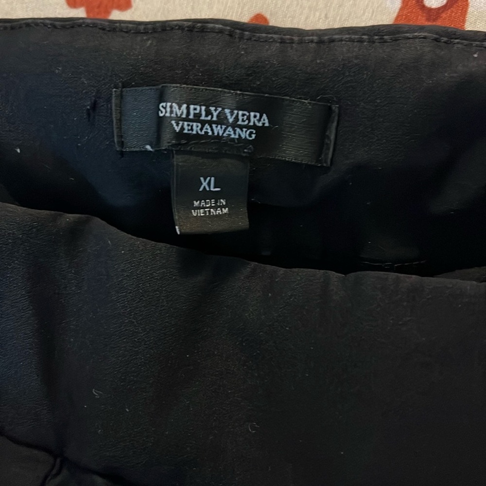 Simply Vera Vera Wang Elegant Black Pull On Pants